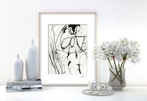 Doodle Nude 3 - Minimalistic Abstract Nude Art by Kathy Morton Stanion