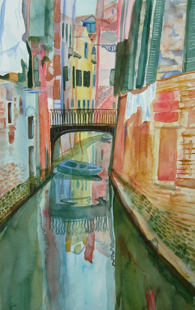 Sunday in Venice- Venice painting by Mary Stubberfield