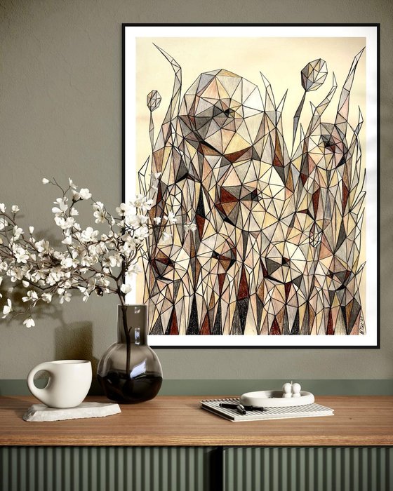 DANCE OF BEIGE FLOWERS