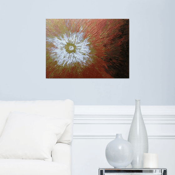 Starburst - colorful abstract aerial painting, home, office decor