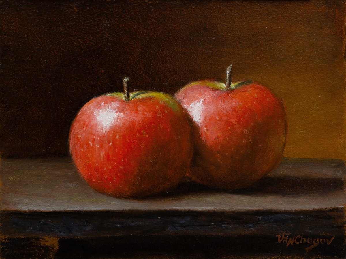 red apple still life