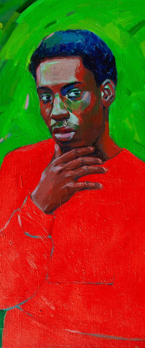 Portrait of a Black Man by Anna Khaninyan