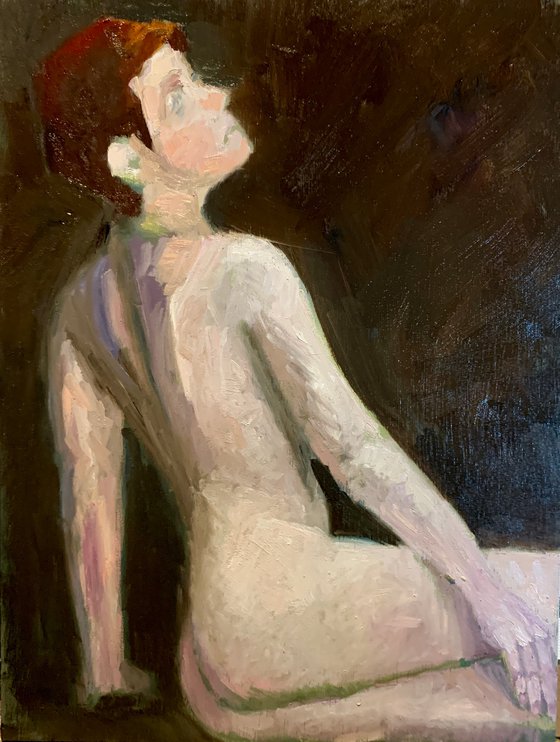 Nude Woman Study in oil 8x10