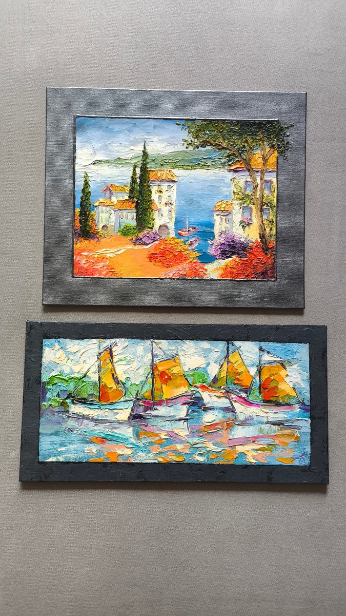 Expressive Landscape Oil Painting By Anastasia Kozorez, 12 X 15, Mediterranean Breeze, Original Artwork