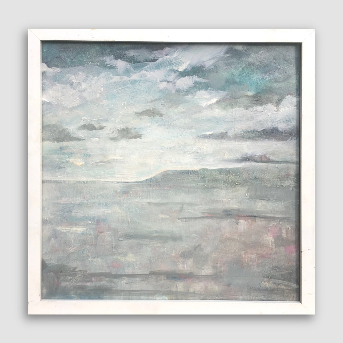 Impressionistic Landscape Oil Painting By Guy Pickford, 13 X 13, Over The Horizon, Original Artwork