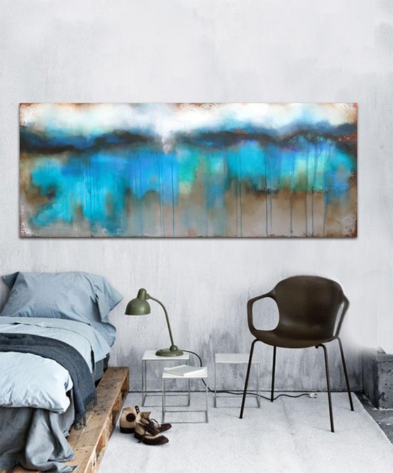 blue fusion (150 x 60 cm )