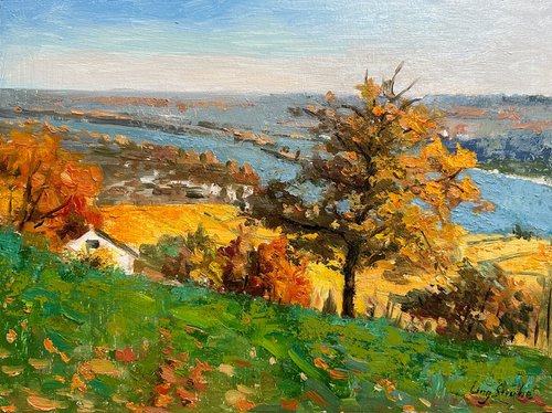 Autumn on the Rhine by Ling Strube