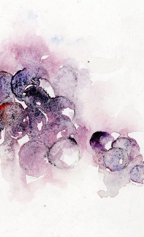 Grapes on washi by Alex Tolstoy