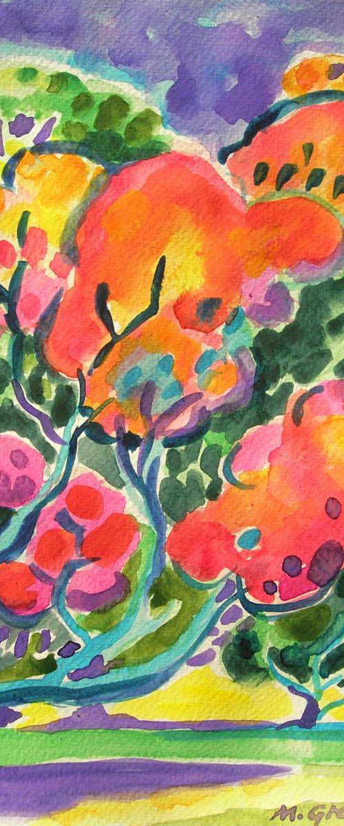 Red treetops by Maja Grecic