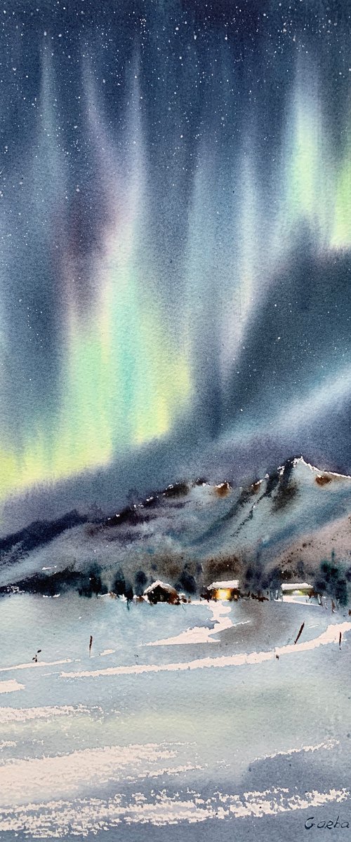 Aurora borealis #7 by Eugenia Gorbacheva