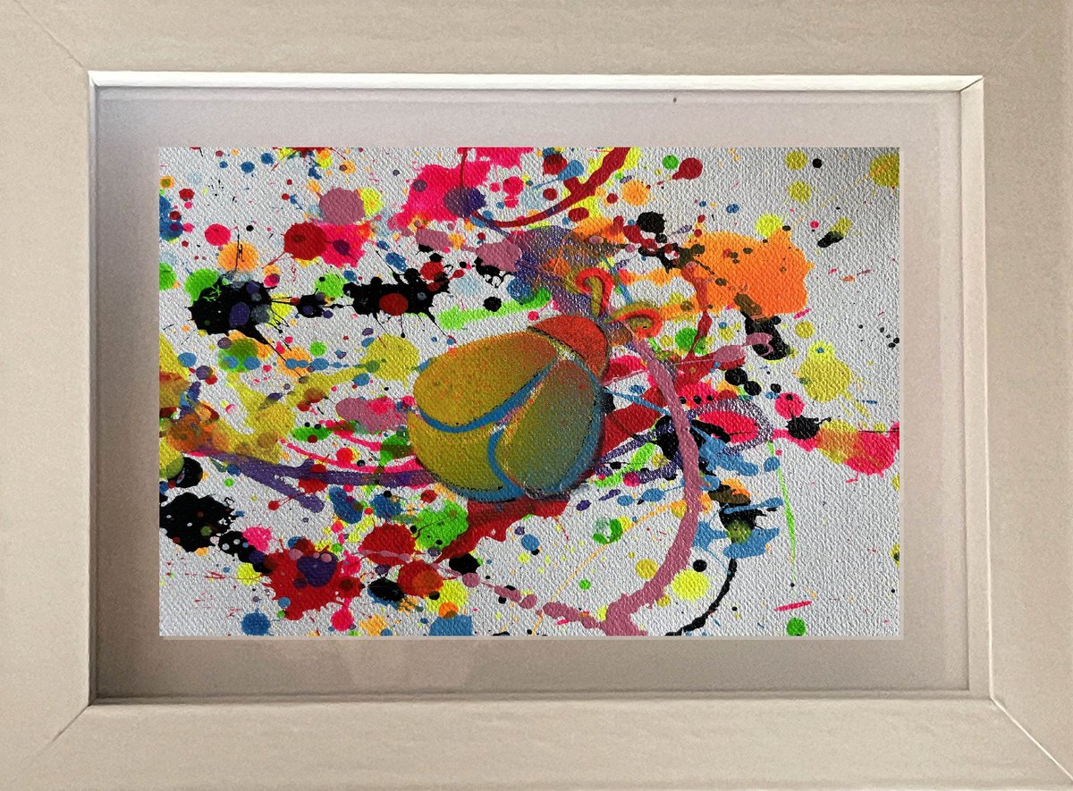 Abstract Acrylic Painting By Juan Jose Garay, 8 X 6", Insects 003, Original Artwork