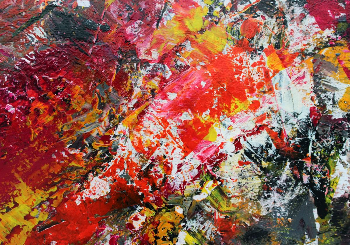 Abstract Acrylic Painting By Andrew Watt, 36 X 36, Firestarter, Original Artwork