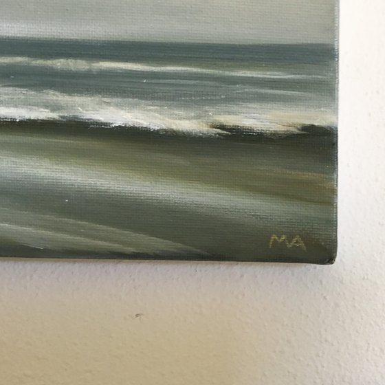 Where Worlds Meet - Original Seascape Oil Painting on Stretched Canvas