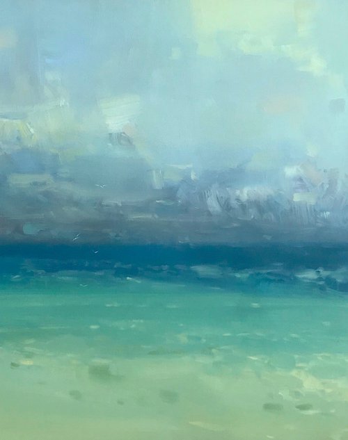 After Storm, Seascape Original oil painting, Handmade artwork, One of a kind by Vahe Yeremyan