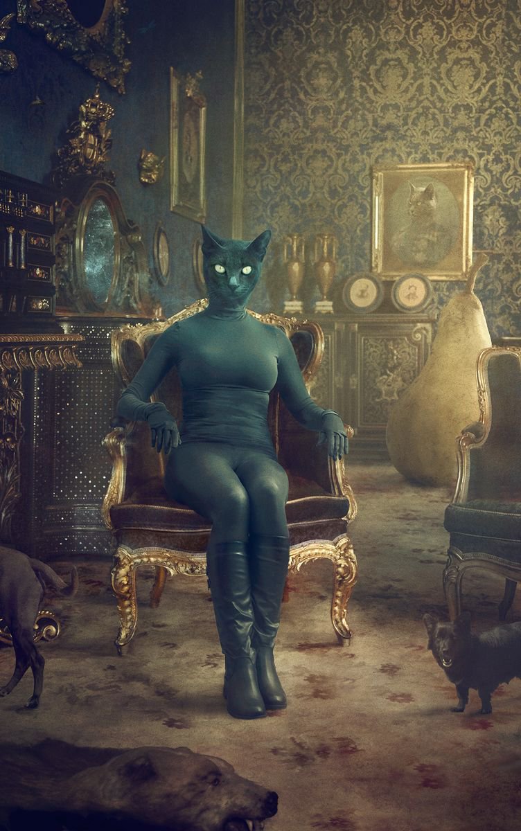 Surrealistic Animal Photograph By Nikolina Petolas, 22 X 35", The Other Side, Original Artwork