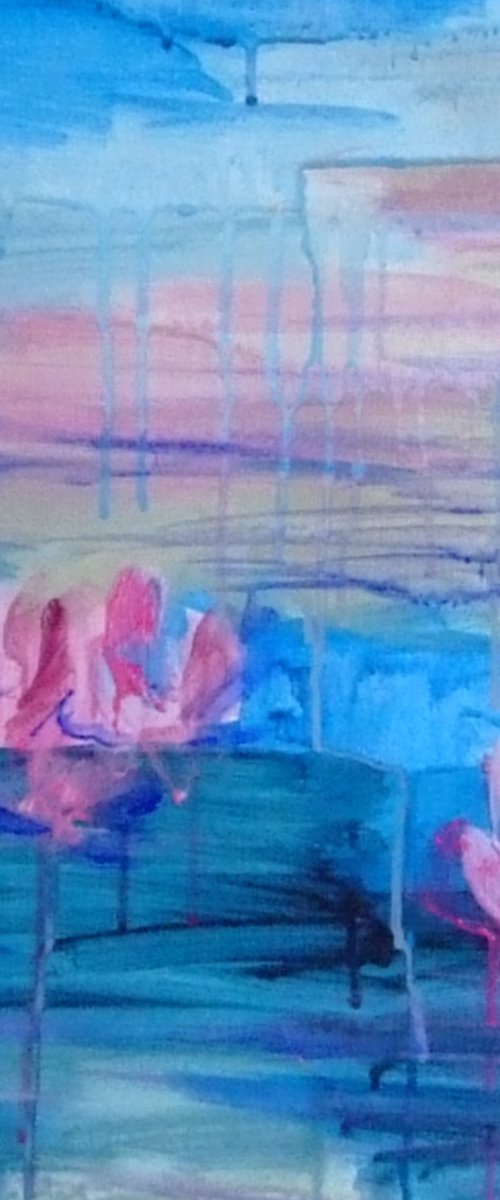 Golden Light on Lilies by Marina Krylova