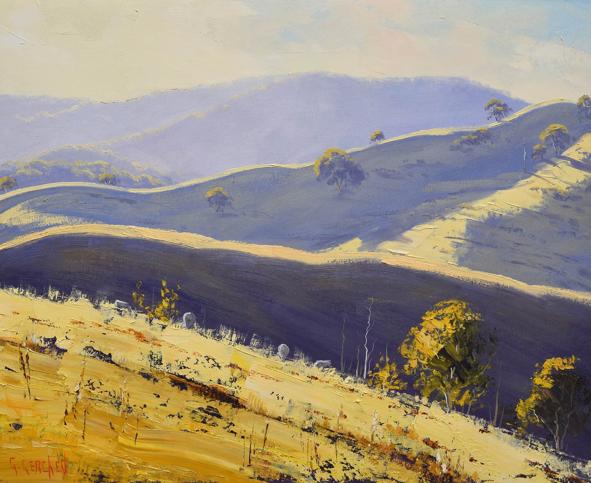 summer hilly landscape Australia by Graham Gercken