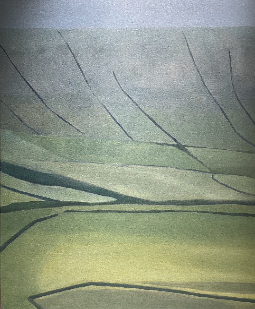 Impressionistic Landscape Oil Painting By Lizzie Butler, 30 X 35", Into The Valley, Original Artwork