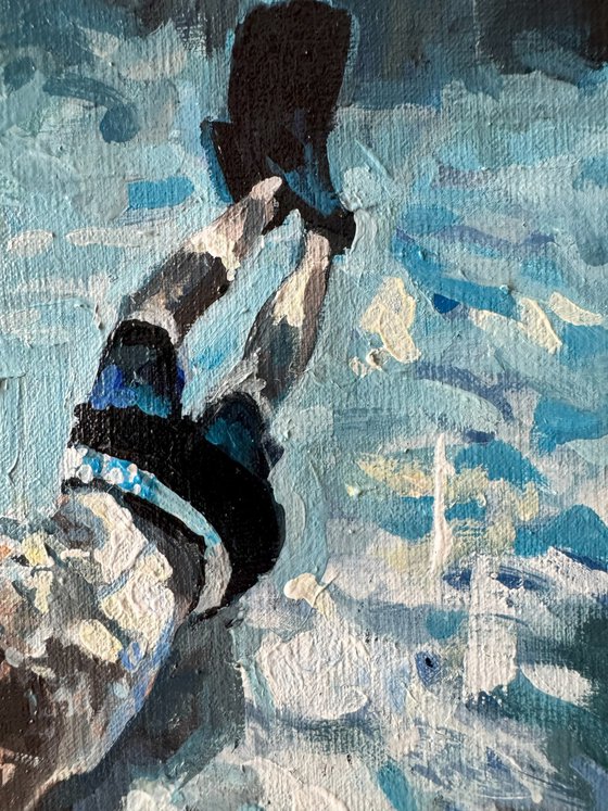 Diving the ocean