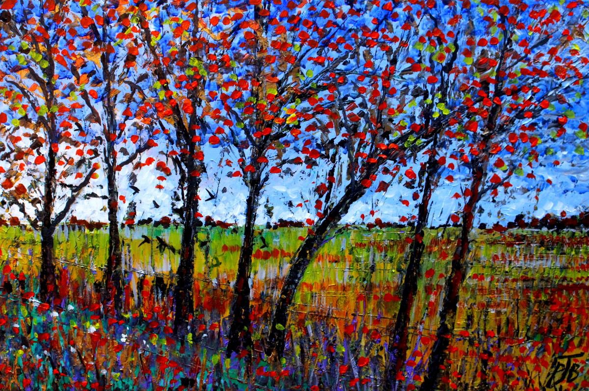  Autumn Train To Winchester I By Paul J Best, 24 X 16, Artwork For Sale On Artfinder