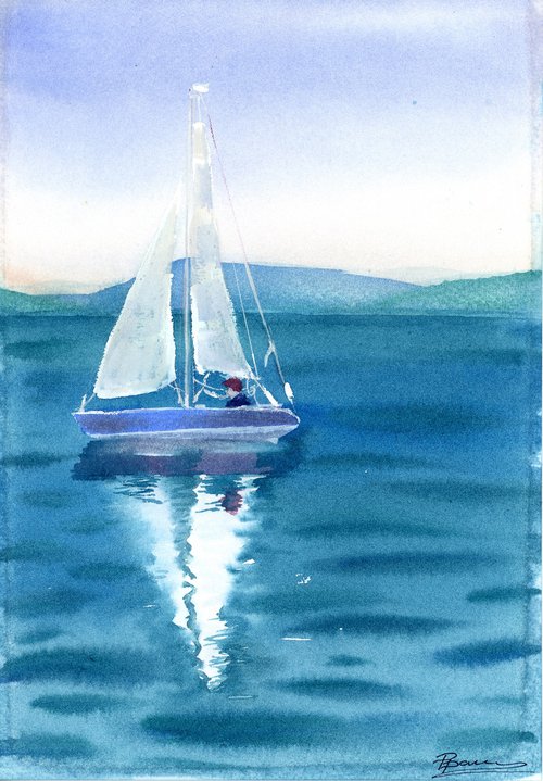 Sail in the Sea by Olga Shefranov (Tchefranov)