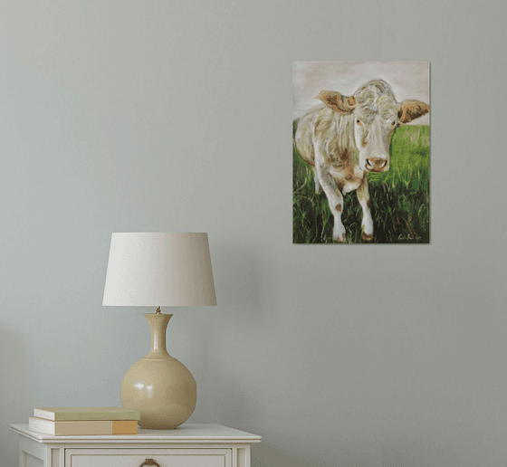 Cow oil on linen canvas