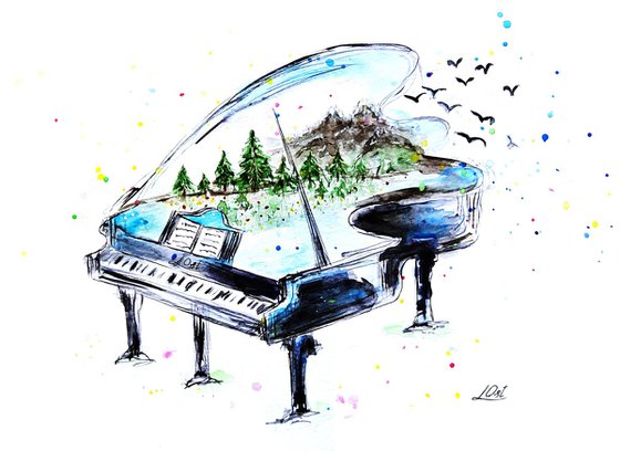 Piano with nature