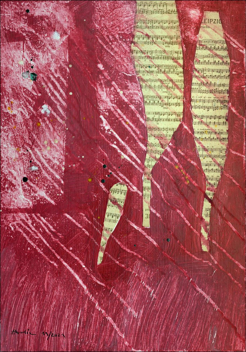 Landscape Acrylic Painting By Jiri Havlik, 14 X 20, In The Rain, Original Artwork