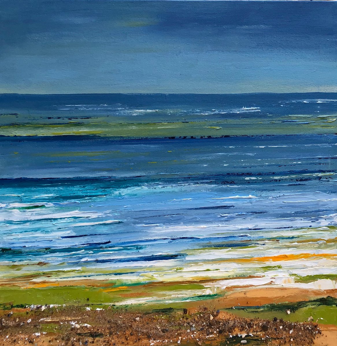 Blues and Greens in the Summer Sea by Ann Palmer