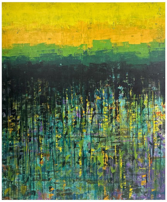 Showered Land by Flowers_48"X60"