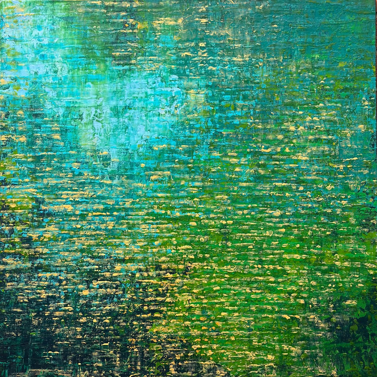 Abstract Acrylic Painting By Lyra Morgan, 31 X 31", Gentle Hush, Original Artwork