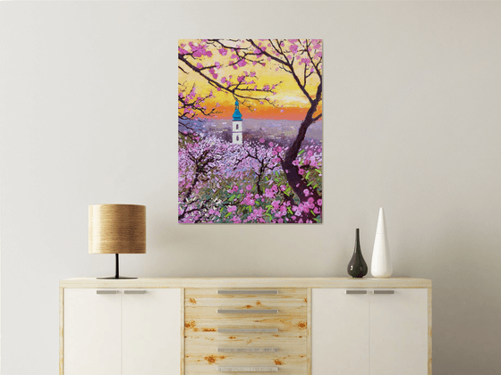 Spring in Prague. Sunset