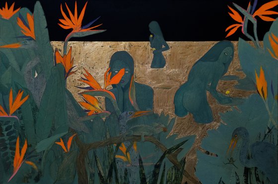 Night jungle Painting by Anastasia Balabina