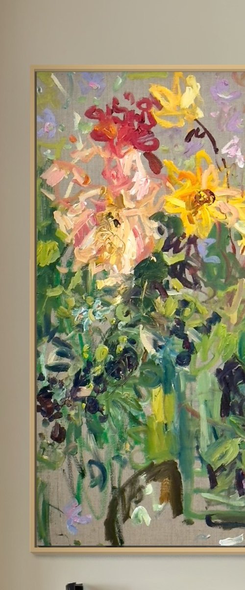 August flowers by Lilia Orlova-Holmes