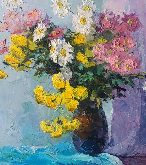 Autumn Flowers In A Vase