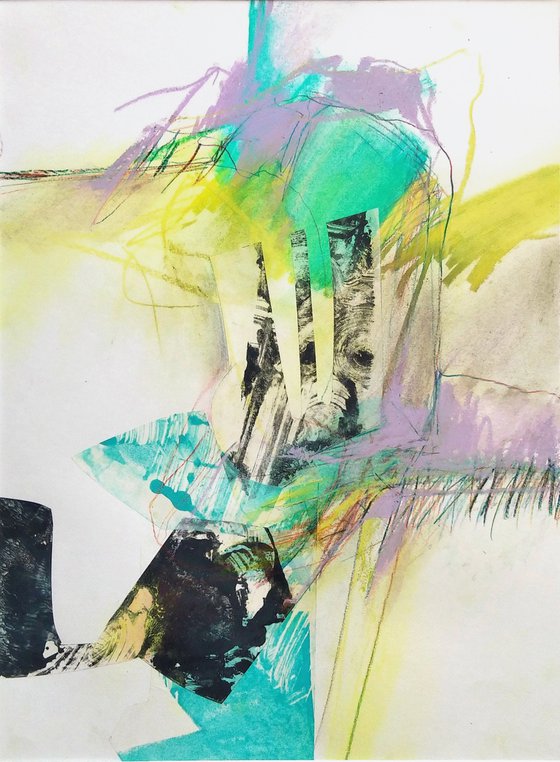 Series of artworks. "Deep water". #3. Mixed media.