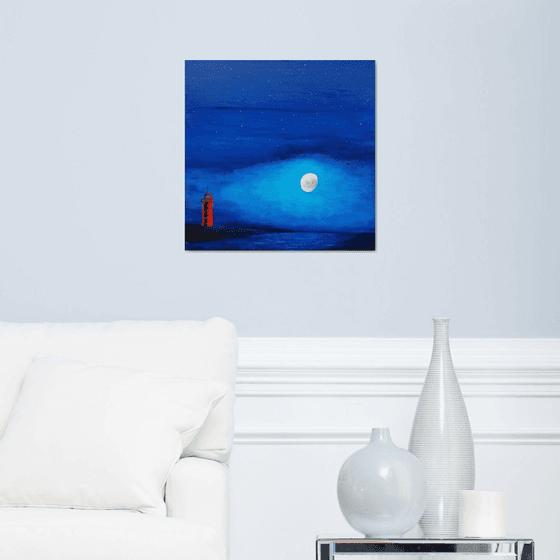 Lighthouse #3, 50x50cm, ready to hang