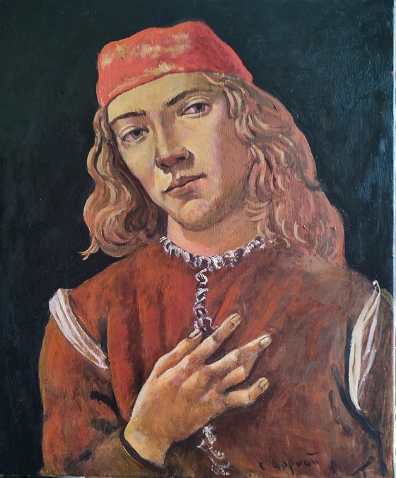 "Young Man." Based on Botticelli