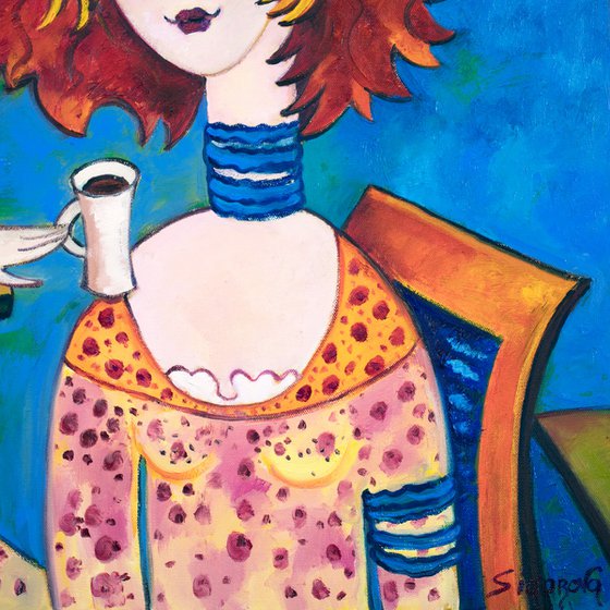 Morning Coffee. French Girl-2