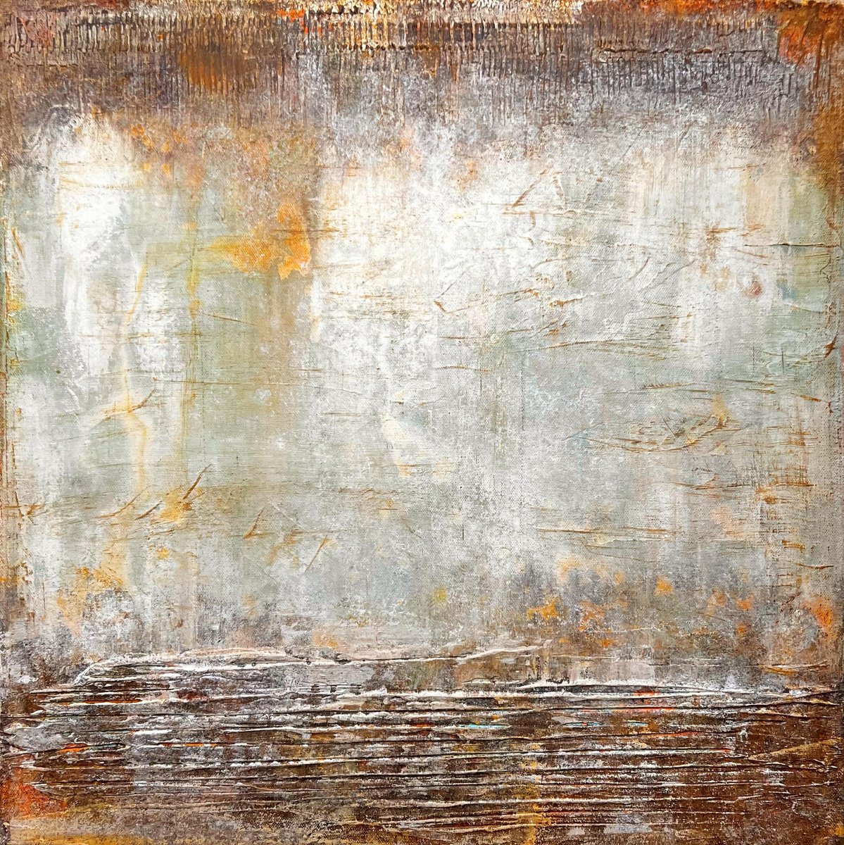 Abstract Painting By Sergio Aranda, 20 X 20", Painting 2231, Original Artwork