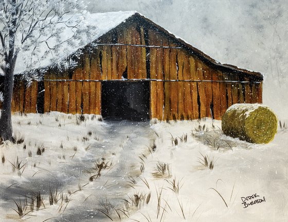 Kansas Barn in Winter