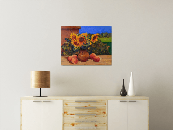Sunflowers and Peaches