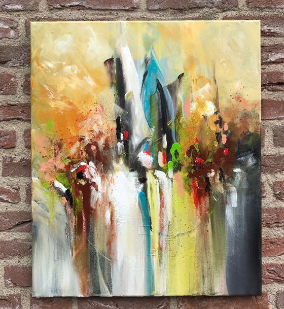 " Leusden IV” abstract Painting -50x60cm