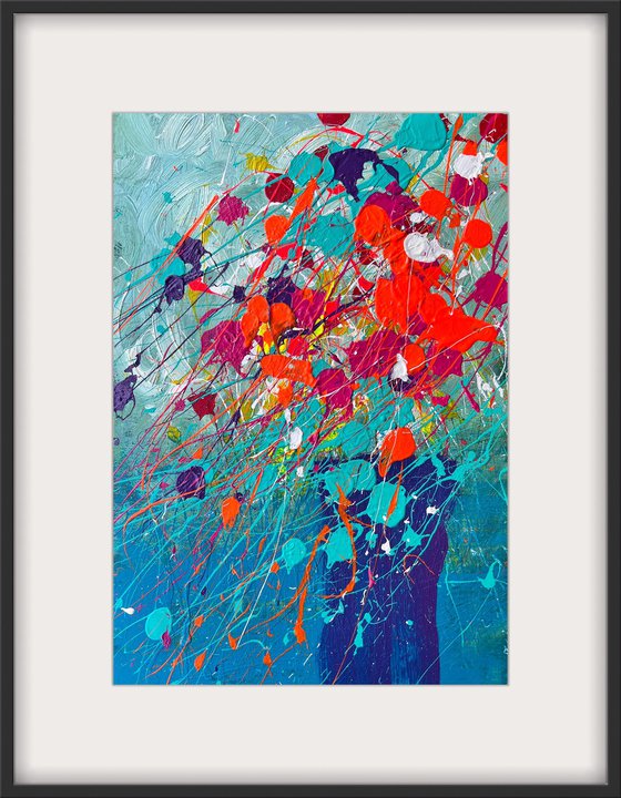 Romantic Flowers Abstract painting