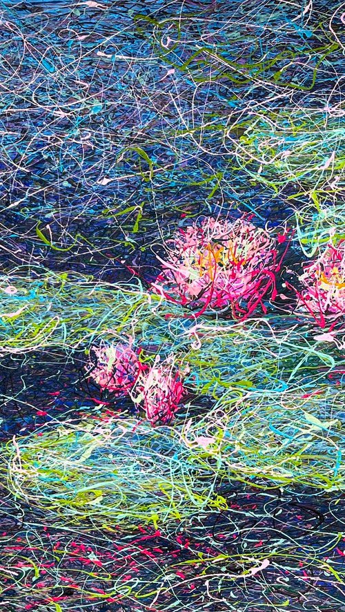 Pink Water lilies by Nadiia Antoniuk