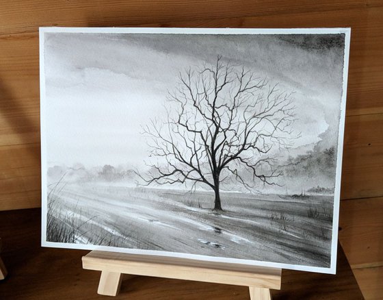 A Winter Afternoon (Original Watercolour Painting)