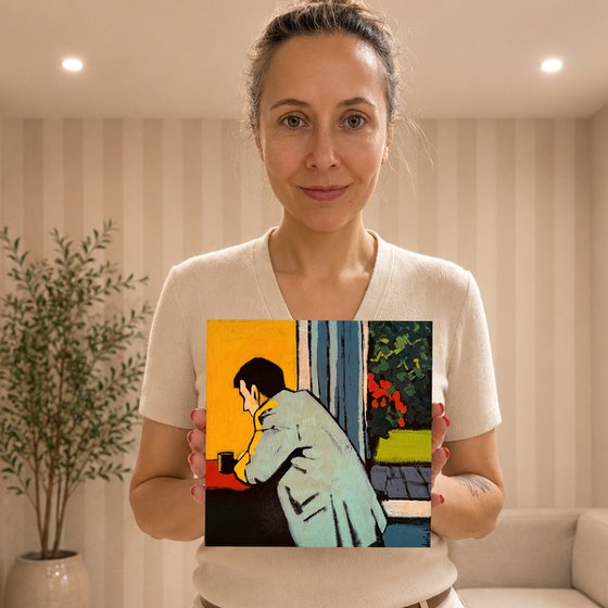 Painting "Man Sitting Alone"