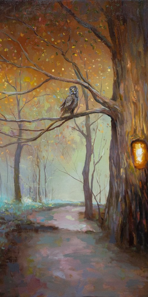 visiting the owl by Aleksandr Jerochin