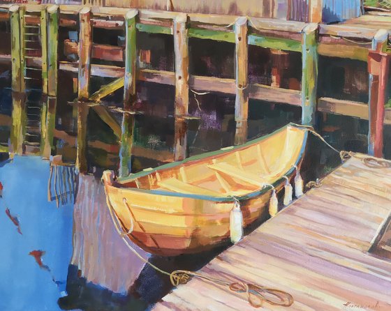 Sun in a boat (16x20'')