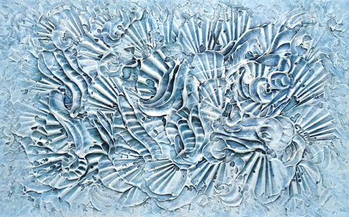 BLUE CORAL. Contemporary Painting with Dimensions by Sveta Osborne
